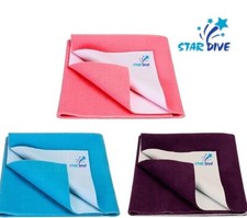 Baby Dry Sheet Orange  Blue Baby Bed Protecting Water Absorbing Sheet