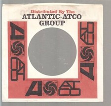 Company Sleeve 45 ATLANTIC / ATCO GROUP White/Red w/ Black/Red Writing 1966-69 