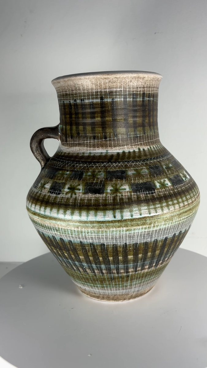 Marcel Guillot Vallauris Stoneware Vase French Ceramic Art 1950s