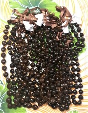 New Best Quality 32" BROWN Kukui Nut Necklace Lei 36 pcs Wholesale (36 pcs)