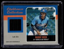 2019 HERITAGE MINORS BLUE CLUBHOUSE COLLECTION /99 JERSEY RELIC BUDDY REED PADRE