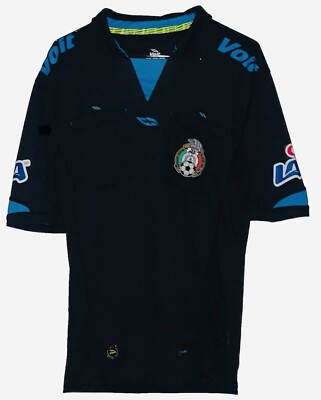 Arbitros Mexico 2014 Voit Official FMF Soccer Jersey Black Authentic Men Medium