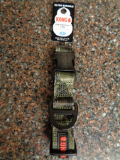 Kong Ultra Durable Green Camo Dog Collar Small Dogs Neck 10"-14" NWT