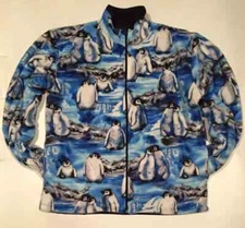ZooFleece Emperor King Penguins Fleece Jacket Winter Skiing Happy Feet S-3X