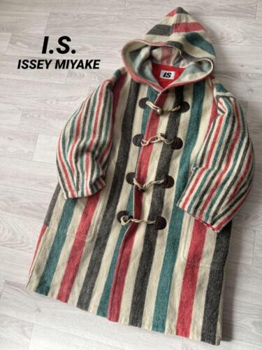 I.S. ISSEY MIYAKE 80s wool coat duffel coat size 7 used, from Japan - Afbeelding 1 van 15
