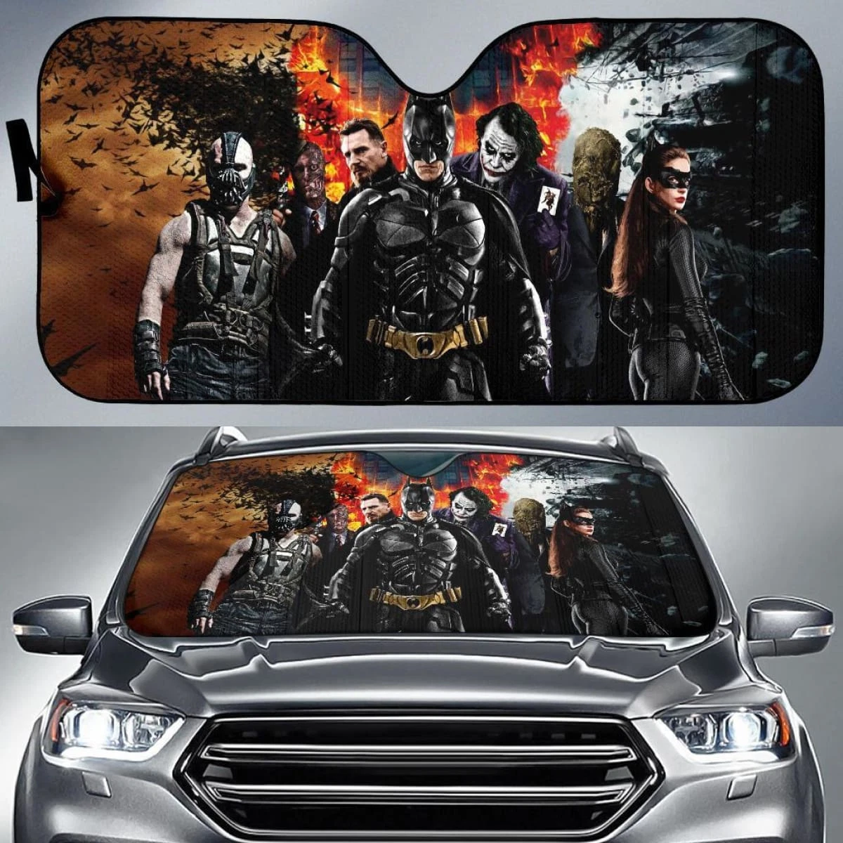 Batman Team Auto Sun Shade, Movies Gift Idea.