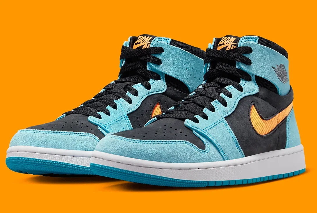 Nike Air JORDAN 1 Retro Zoom CMFT 2 Black Blue Orange Men s Size