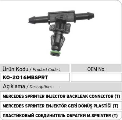 Delphi Common Rail Injector Leak Off Connector 2 Ways (Mercedes Sprinter)