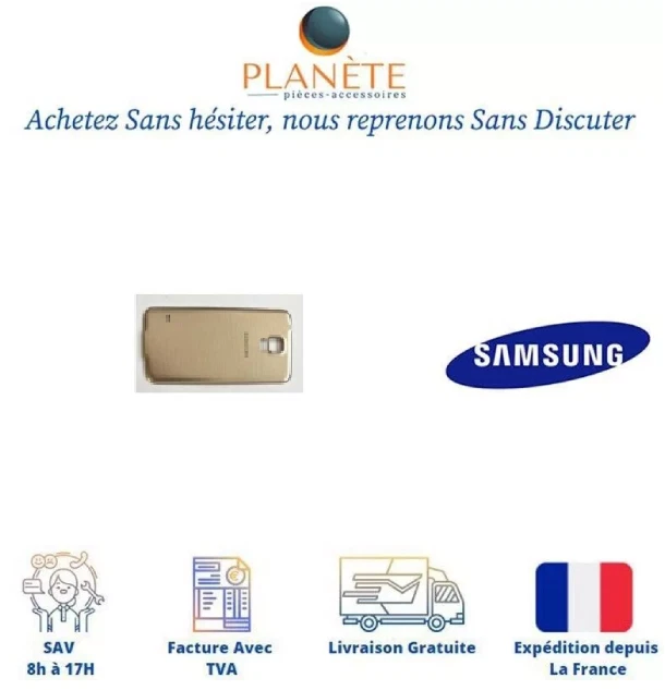 Original Cache Batterie Vitre arrière Or Pour Samsung Galaxy S5 Neo G903 - Photo 1/1