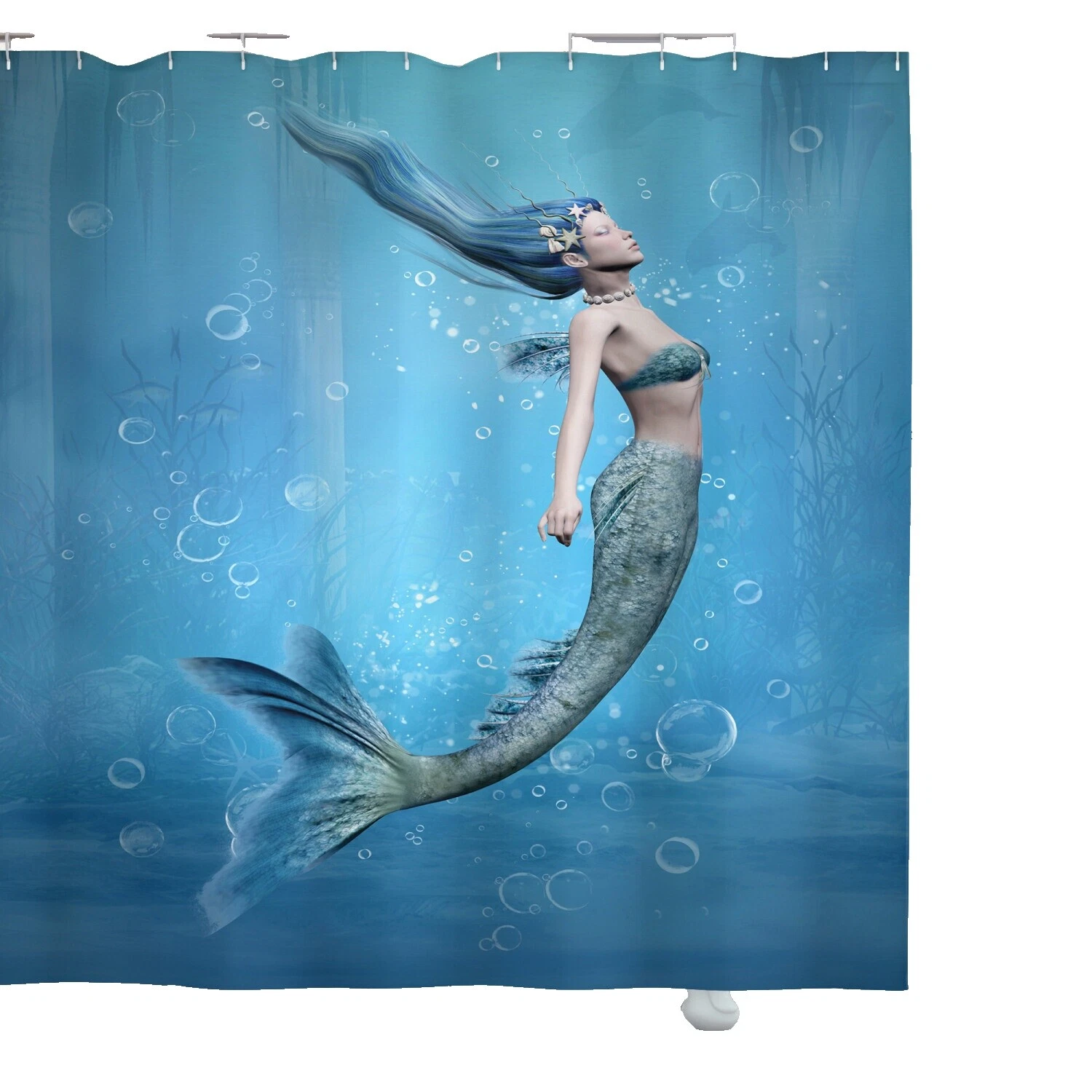 Cortinas de Ducha De Tela de sirena