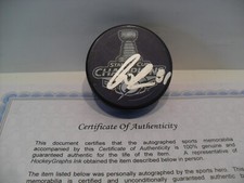 Erik Cernak Signed Tampa Bay Lightning 2020 Stanley Cup Champions Puck COA 