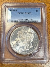 1881-S Morgan Silver Dollar - PCGS MS 65 - High Quality Scans #2367