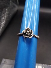 Silver (Tested) Rose Ring Approx Size K¹/²