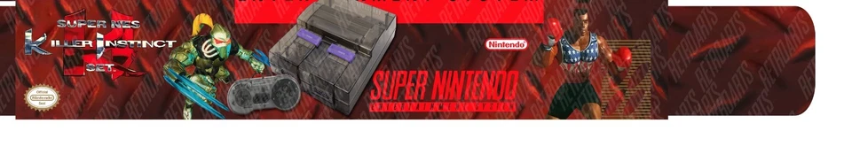 Super NES BOX - Killer Instinct Set Translucid Console - Photoshop Art To Print - Image 3 of 4