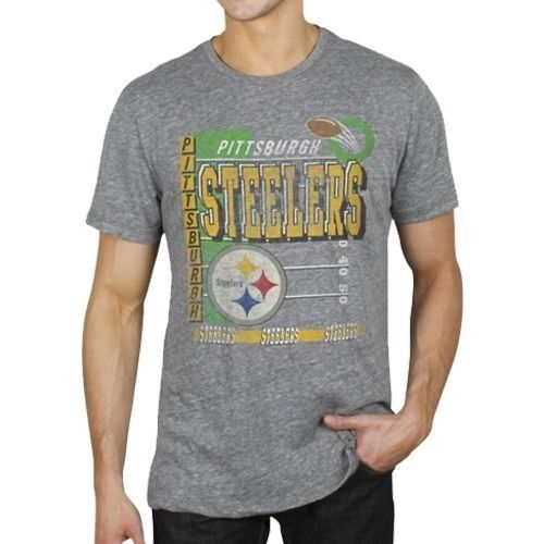 AUTHENTIC JUNK FOOD PITTSBURGH STEELERS TOUCHDOWN FOOTBALL MEN T SHIRT S-2XL - Picture 1 of 3