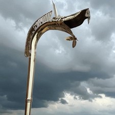 Carnyx War Trumpet Playable Celtic 6ft Brass Horn, Historical Reproduction