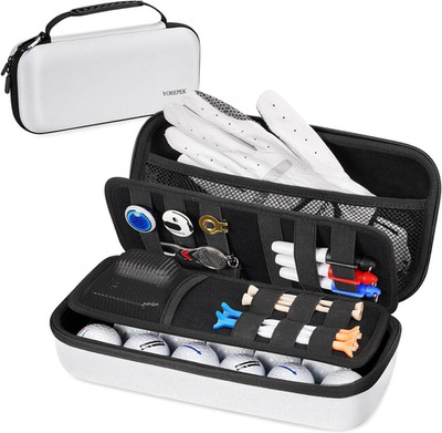 Golf Glove Case with Removable Glove Shaper, Golf Gifts for Men with 2 Dividers,