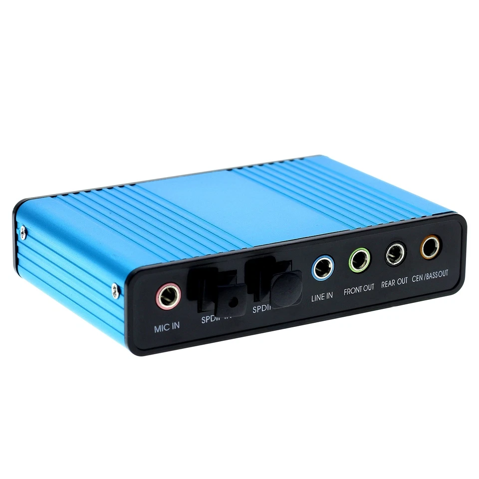 USB 2.0 External Sound Card 6 Channel 5.1 Surround Adapter Audio S/PDIF for P... - Image 2 of 4