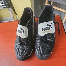 Puma King Pro SG Football Boots UK 10 Black White Soft Ground Studs