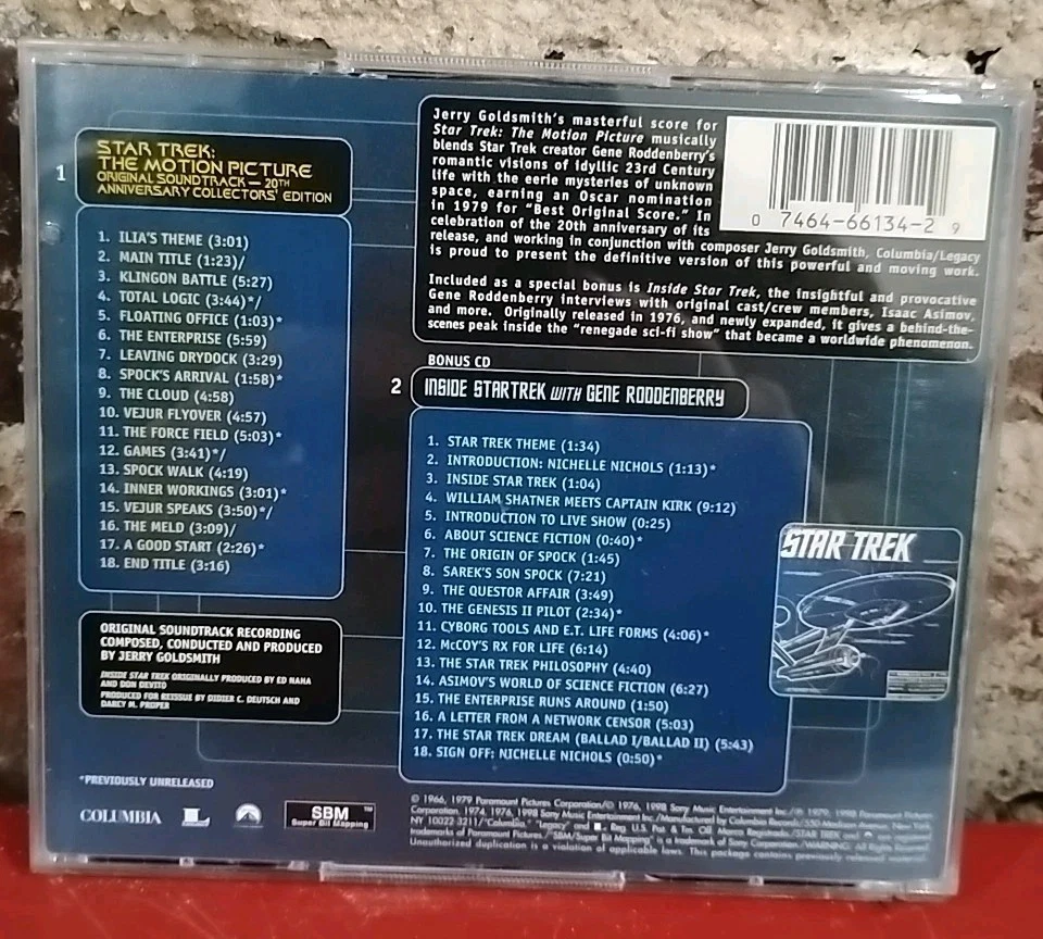 STAR TREK MOTION PICTURE 2x CD Goldsmith 20th Anniversary Collector's Soundtrack - Image 2 of 3