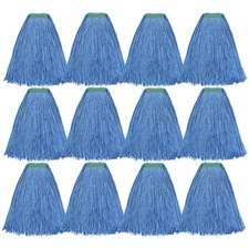 Matthew Cleaning 24oz 12Pack Cotton Mop Head Replacement,Looped-Open String H...