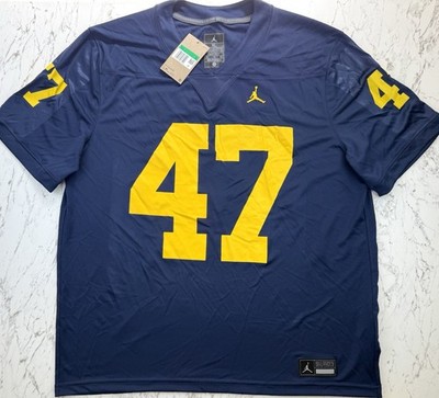Jordan Michigan Wolverines “Reynolds” #47 Football Jersey Men’s XL NWT  Custom 193151036599|