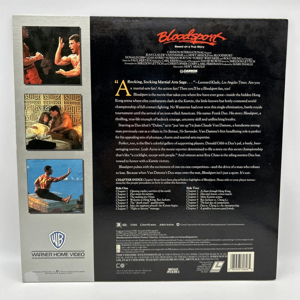 Bloodsport Laserdisc Extended Play Edition, Jean Claude Van Damme - Image 2 of 4
