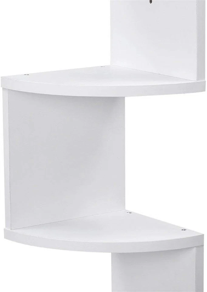 Libreria Scaffale Mensole Da Parete Angolare Design Moderno in Melamina Effetto  - Immagine 4 di 4