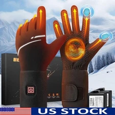 Heated Gloves Liners Rechargeable Touch Screen Fast Heating Anti-Slip Warmth New