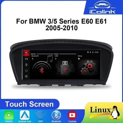 Für BMW E60 E61 E90 E91 CCC Linux Android Auto Stereo CarPlay Radio 8.8 Zoll SWC