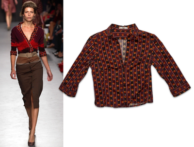 Vintage Archive Prada Spring 2004 Eclipse Print Cropped