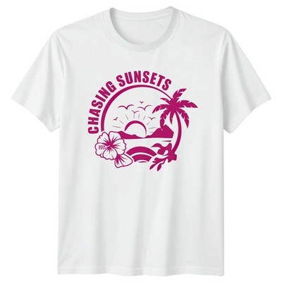 Chasing Sunsets Beach Travel Herren T-Shirt Damen Graphic Tee Unisex Oberteil
