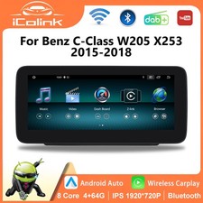 Autoradio For Mercedes Benz C/GLC/V/X-Class W205 Android 14 NTG 5.0 GPS 4+64G BT
