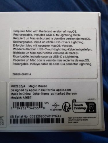 Apple Magic Mouse 2 - White - Wireless Rechargeable- A1657/MK2E3Z/A-NEW (VATINC) - Afbeelding 2 van 7