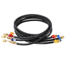 Upgrade Compact Ball Valve Refrigerant Hose Kit，72inch Refrigerant Hose Kit, 
