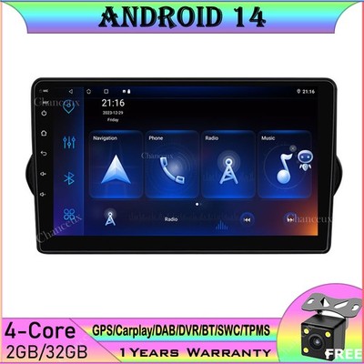 9''Android 14 Car Radio Stereo Carplay GPS Navigation DVR For Fiat Egea 2015-2018