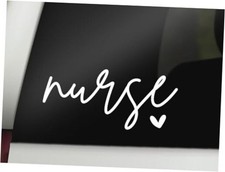 Nurse Decal  Nurse Heart Decal  Nurse Vinyl Sticker  Nurse Car Decal Bumper