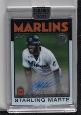 2021 Clearly Authentic 1986 Topps Baseball Starling Marte #86TBA-SM Auto 15mj