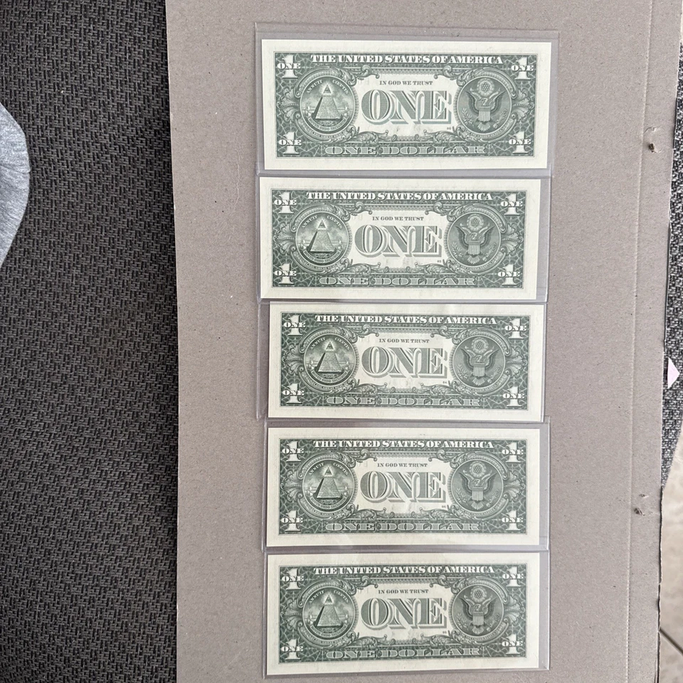 2013 SET OF 5 CONSECUTIVE $1 Dollar Bill STAR ⭐️ ⭐️ Note - Image 4 of 4