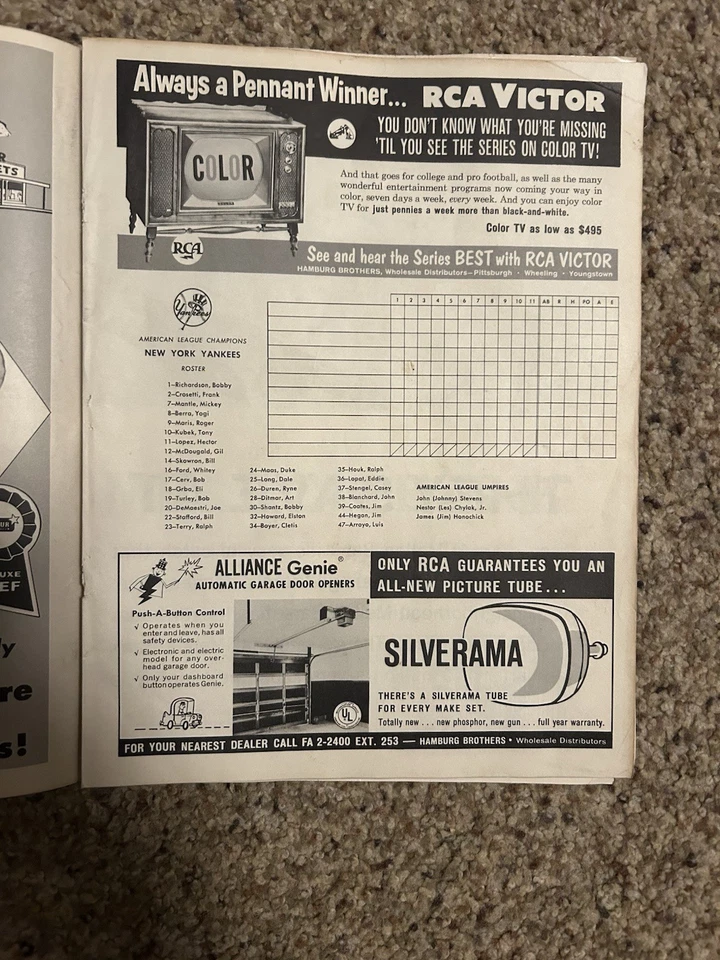 BILL MAZEROSKI Signed Pittsburgh Pirates 1960 World Series Program 6 INSCRIPTION - Image 4 of 4