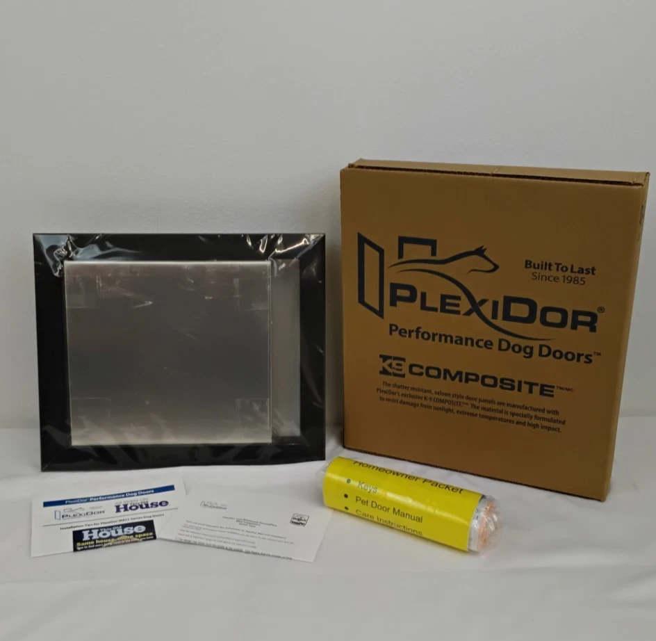 Kit de instalación de pared de bronce para puerta de perro mediana PlexiDor nueva caja abierta precio de venta sugerido por el fabricante $625 #J4761 Foto 2 de 4