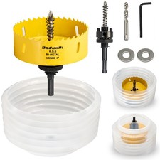 4 Hole Saw Dust Bowl for Recessed Lighting with 2 Heavy Duty Abors, Include 3...