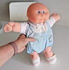 Vintage Cabbage Patch Kids Preemie Bald, Blue Eyes Original Clothes