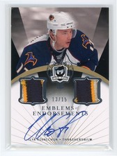 2007-08 UD THE CUP EMBLEMS OF ENDORSEMENTS PATCH AUTO /15 ILYA KOVALCHUK THRASH