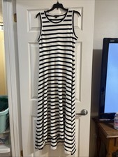J.CREW Women's Sleeveless Striped Maxi Dress Size Small