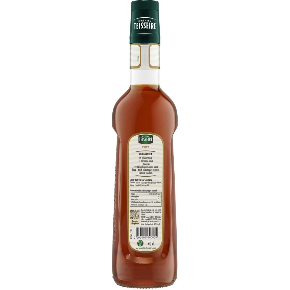 Mathieu Teisseire Getränke-Sirup Zimt 0,7L (2er Pack) - Bild 2 von 4