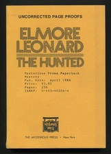 Elmore LEONARD / The Hunted Uncorrected Proof 1st 1986