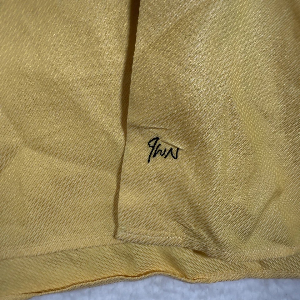 John W Nordstrom 正装衬衫男式 L 码 16/33 黄色长袖棉质 — 第 4/4 张图片