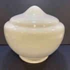 Vintage School House Ceiling Light Shade Cover Milk Glass 6” Fitter 9” Tall