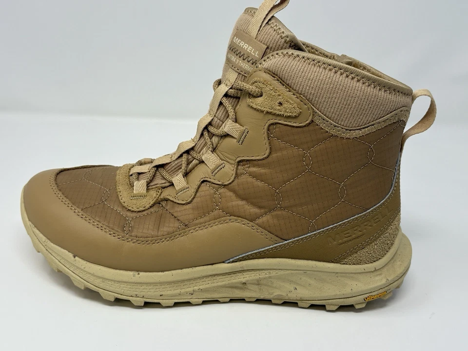 Merrell Antora 3 Thermo Mid Zip wasserdichte Damen-Wanderschuhe Größe 7 hellbraun